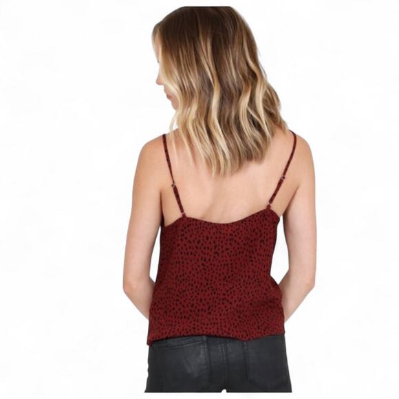 RAILS Aubry Top Rust Spotted Spaghetti Strap Retail $138 - Size Medium - Picture 7 of 11